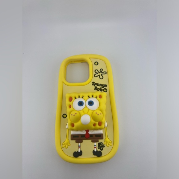 iPhone 16 Pro Max Case/3D SpongeBob SquarePants Silicone Cover/Cute & Protective - Picture 4 of 7